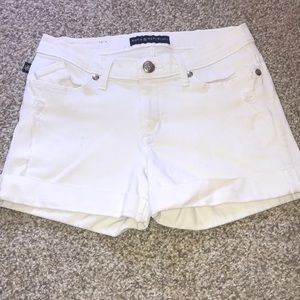 Distressed White Denim Rock & Republic Shorts